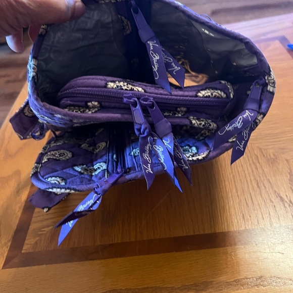 Vera Bradley Purple Paisley Travel Storage Accessories Bag - Picture 8 of 10